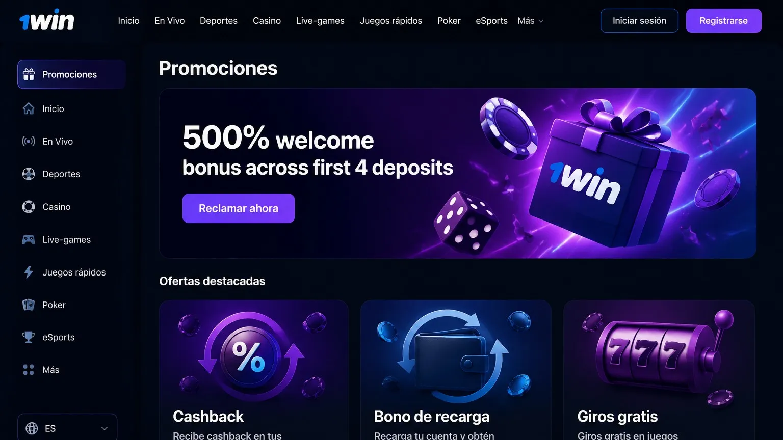 Alta de cuenta en 1 Win: pasos y requisitos