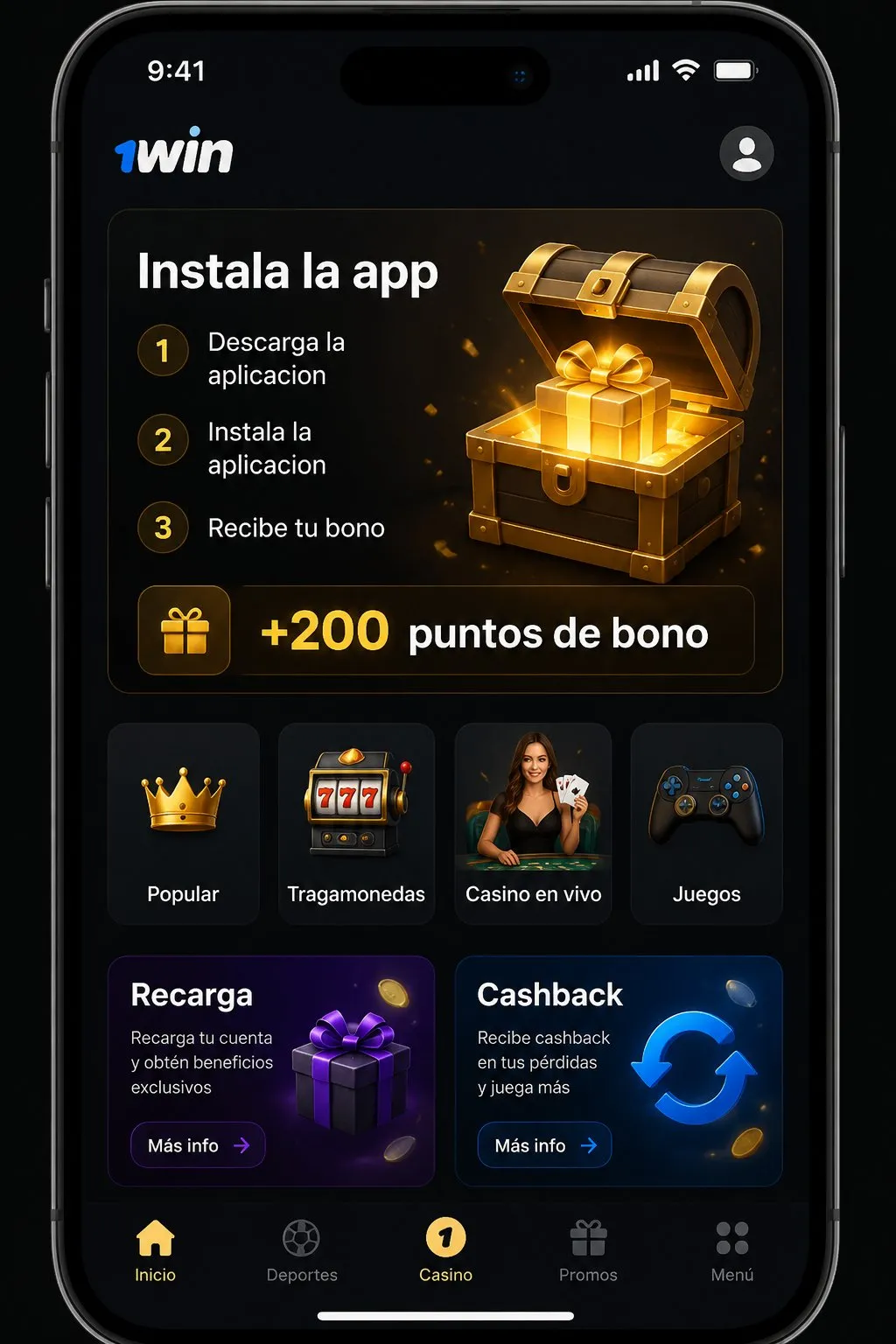 Juegos y títulos de partida rápida en 1win app