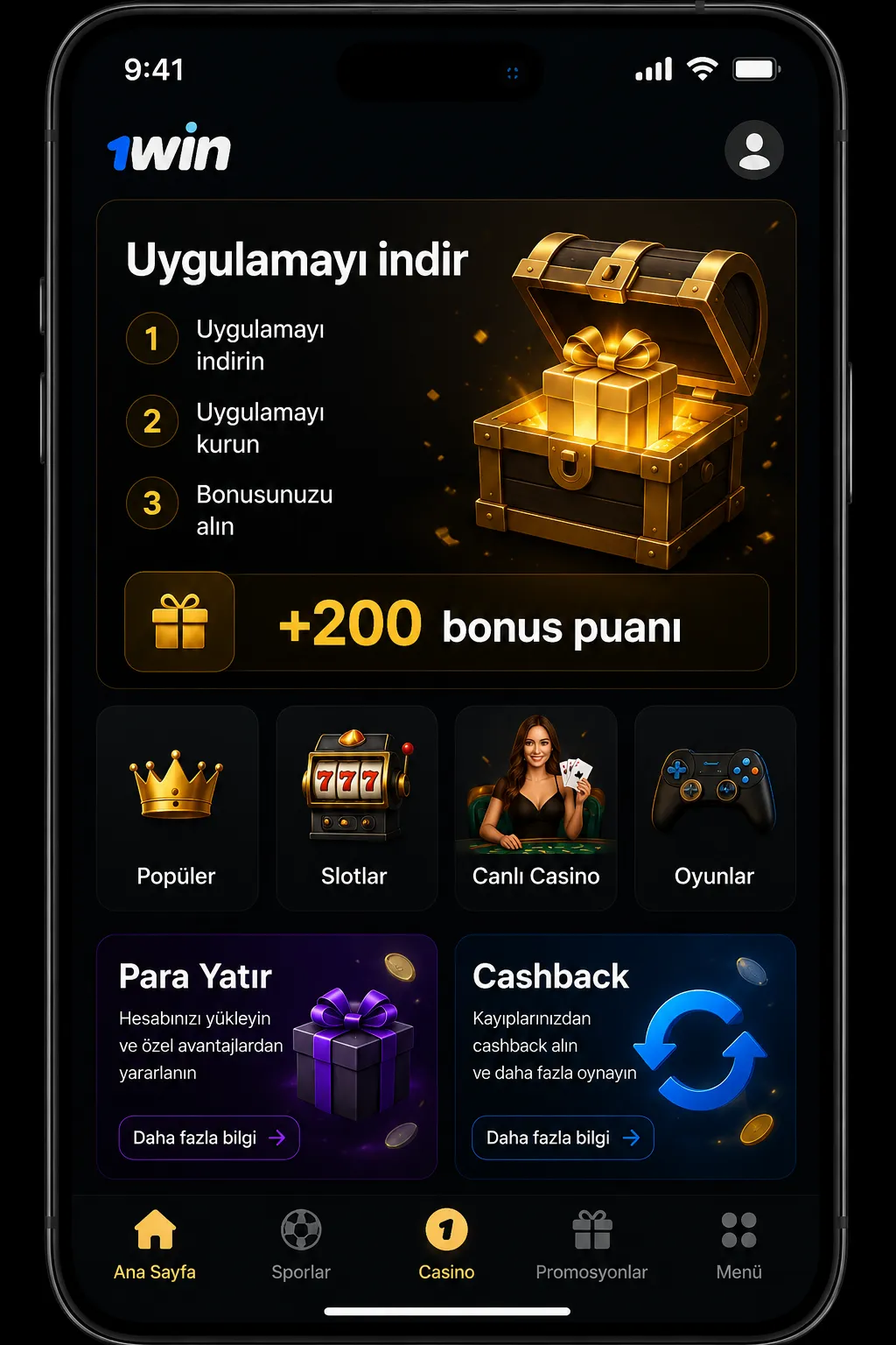 1Win uygulaması için yeni mobil oyuncu bonusları